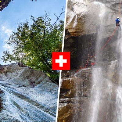 rappelling in boggera and iragna canyons